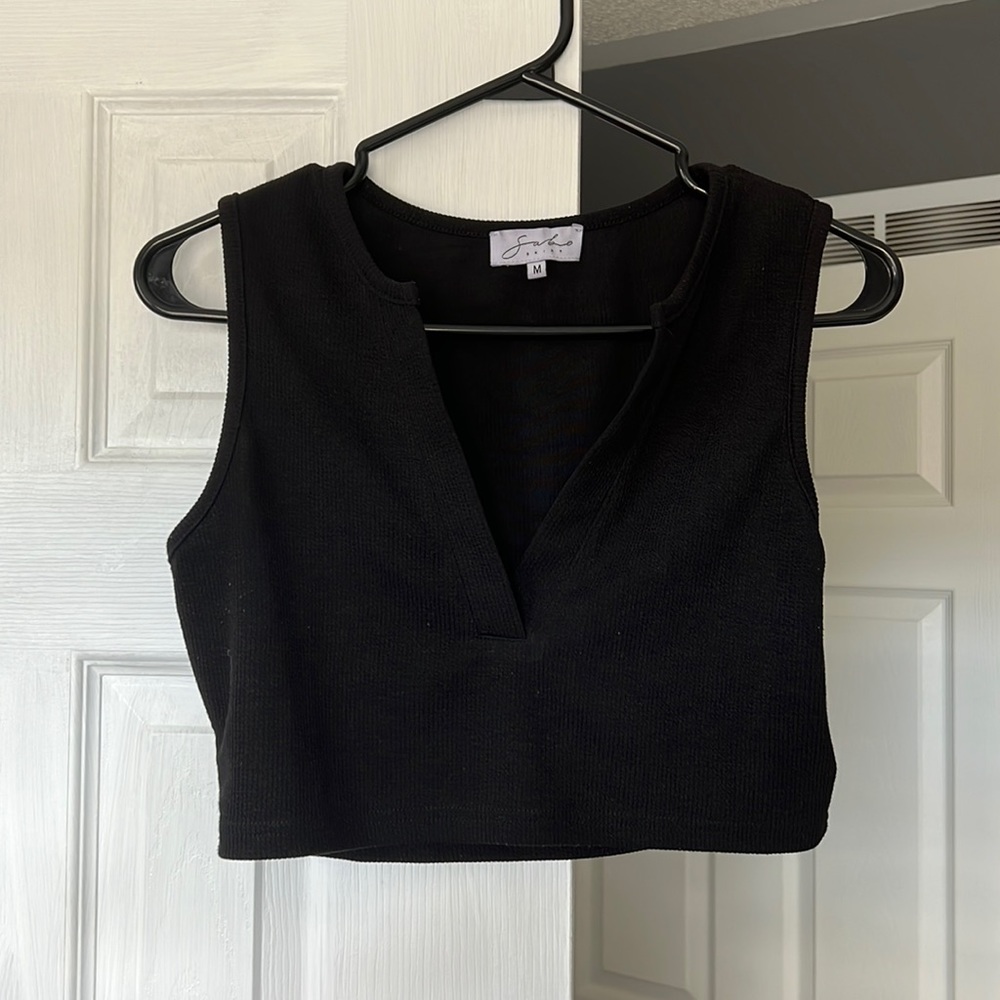 SABO Skirt barely worn, like new, black knit sleeveless top